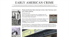 Desktop Screenshot of earlyamericancrime.com